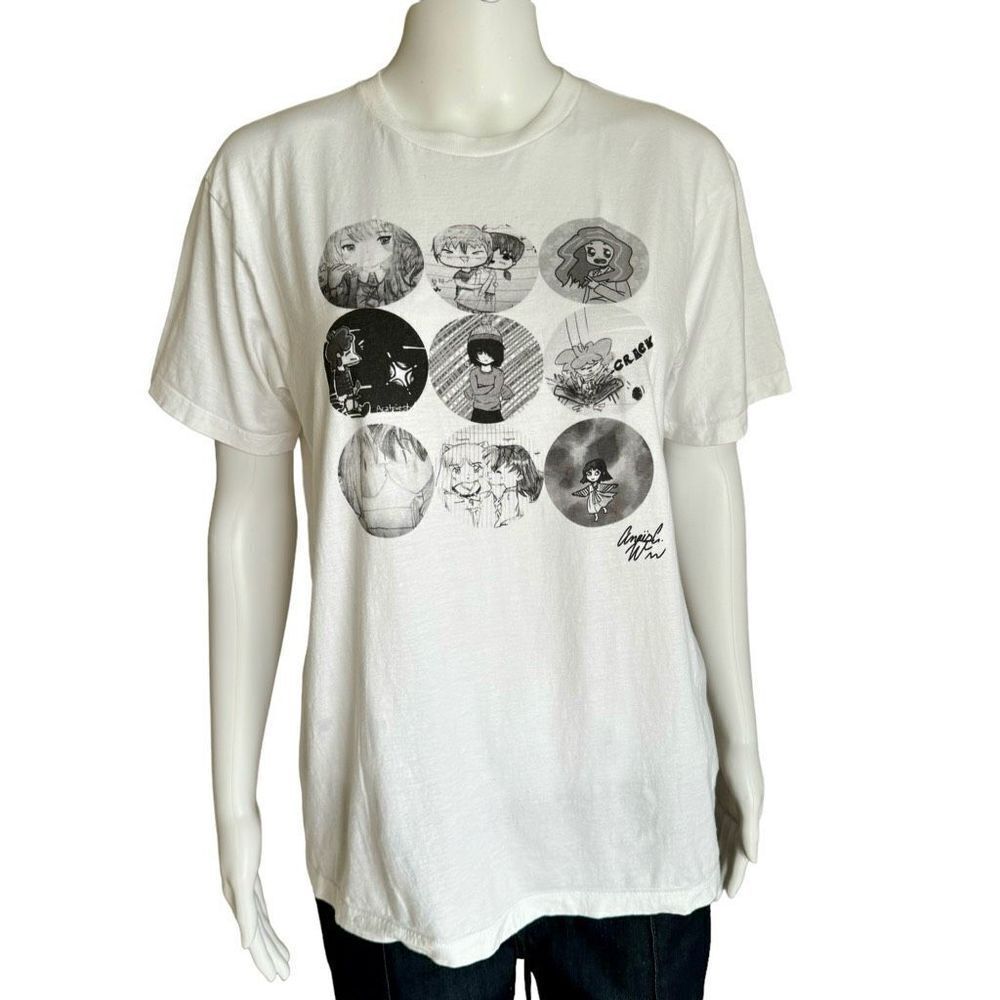 Japanese Harajuku Anime White 100% Cotton Oversized T-Shirt